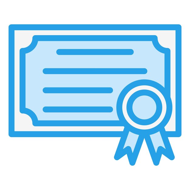 Ilustración del diseño del icono vectorial del certificado