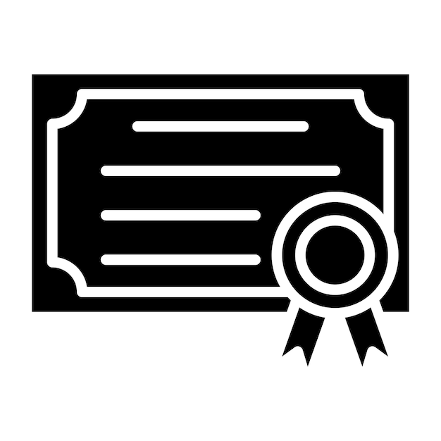 Ilustración del diseño del icono vectorial del certificado