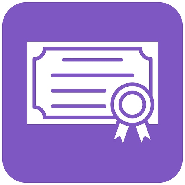 Ilustración del diseño del icono vectorial del certificado