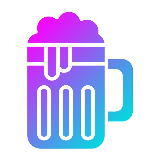 Ilustración del diseño del icono vectorial de la cerveza