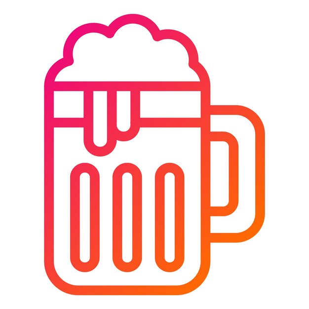 Ilustración del diseño del icono vectorial de la cerveza