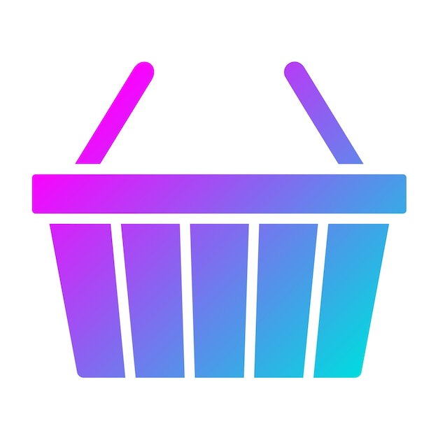 Ilustración del diseño del icono vectorial de la cesta de compras