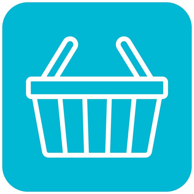 Ilustración del diseño del icono vectorial de la cesta de compras