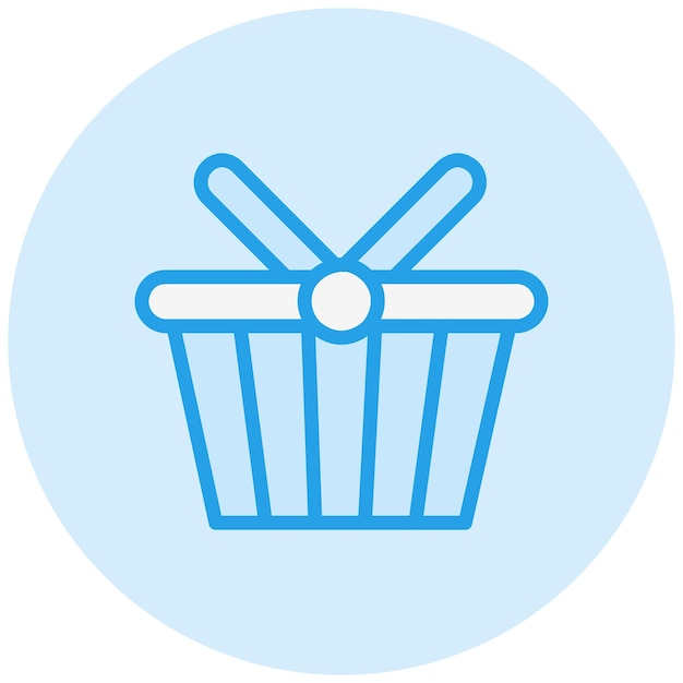 Ilustración del diseño del icono vectorial de la cesta de compras