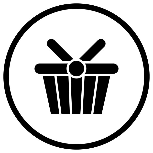 Ilustración del diseño del icono vectorial de la cesta de compras
