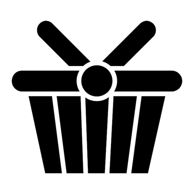 Ilustración del diseño del icono vectorial de la cesta de compras