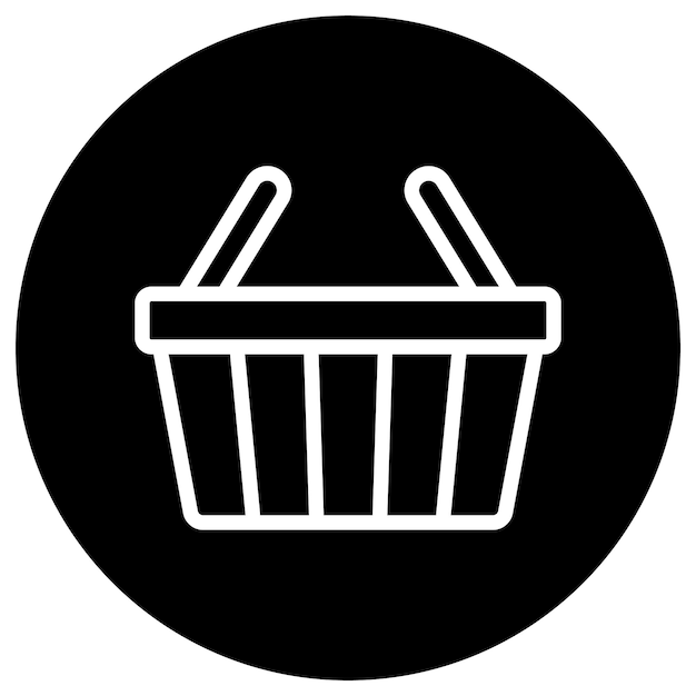 Ilustración del diseño del icono vectorial de la cesta de compras