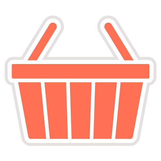 Ilustración del diseño del icono vectorial de la cesta de compras