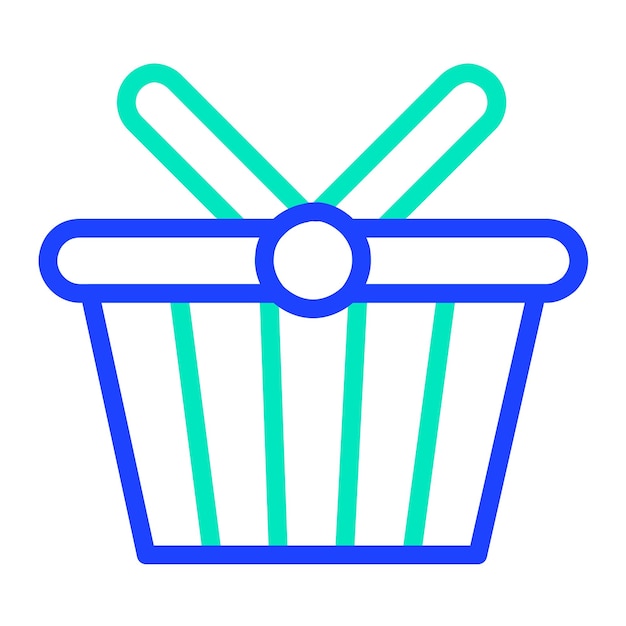 Ilustración del diseño del icono vectorial de la cesta de compras
