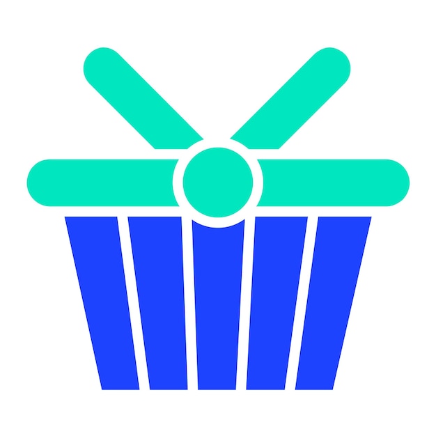 Ilustración del diseño del icono vectorial de la cesta de compras