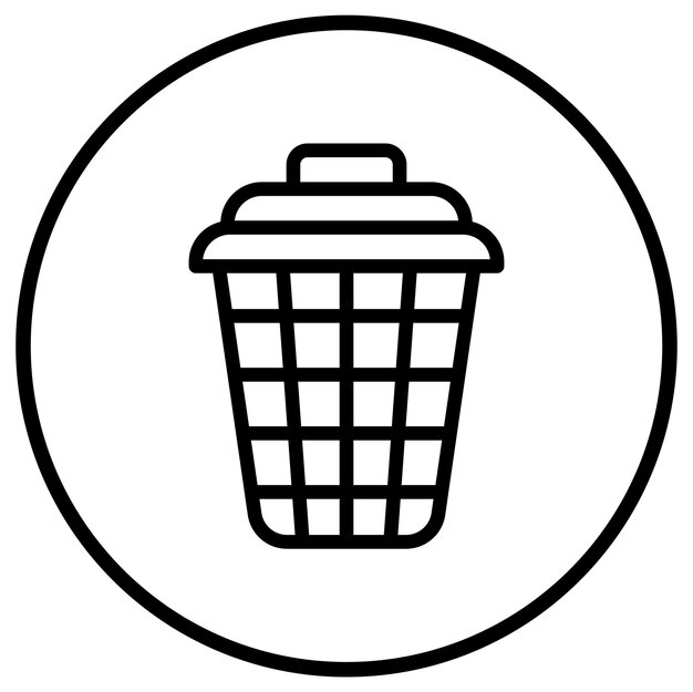 Ilustración del diseño del icono vectorial de la cesta de la ropa