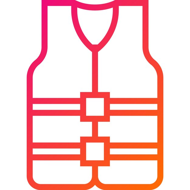 Ilustración del diseño del icono vectorial del chaleco salvavidas