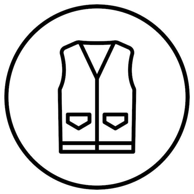 Ilustración del diseño del icono vectorial del chaleco