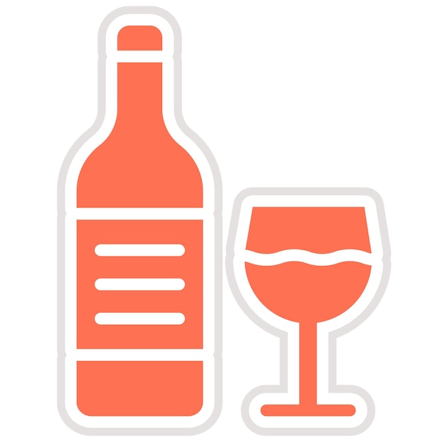 Ilustración del diseño del icono vectorial de Champagne