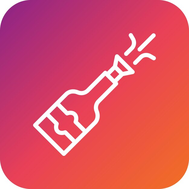 Ilustración del diseño del icono vectorial de Champagne