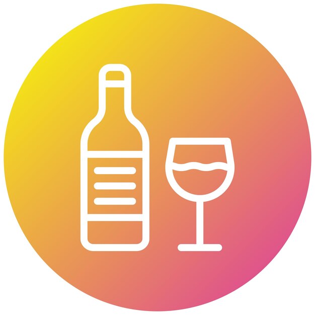 Ilustración del diseño del icono vectorial de Champagne