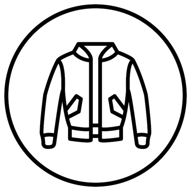 Ilustración del diseño del icono vectorial de la chaqueta