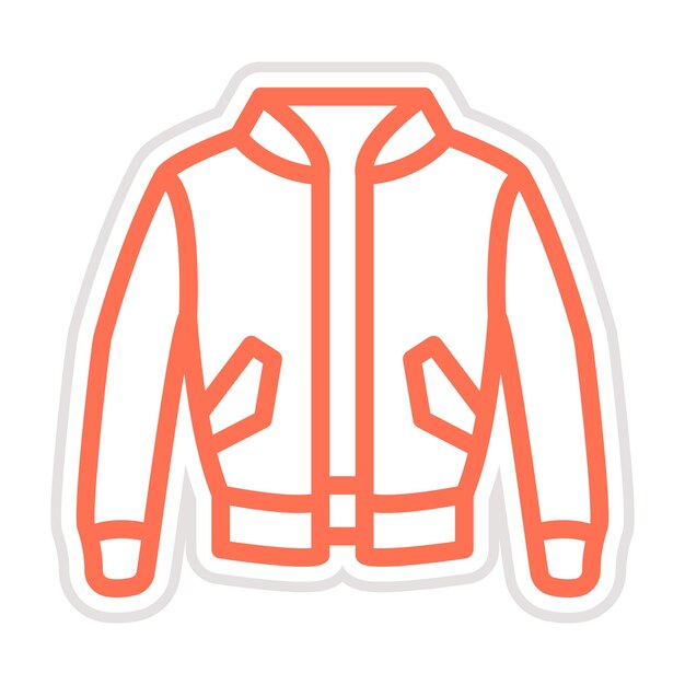 Ilustración del diseño del icono vectorial de la chaqueta