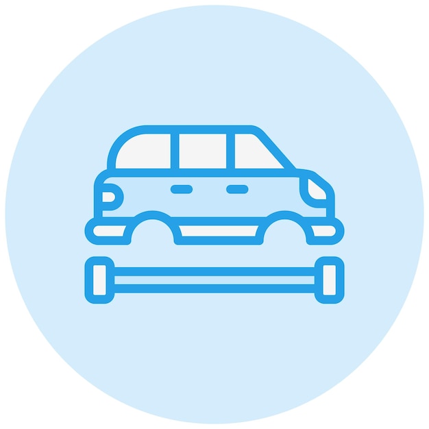 Ilustración del diseño del icono vectorial del chasis