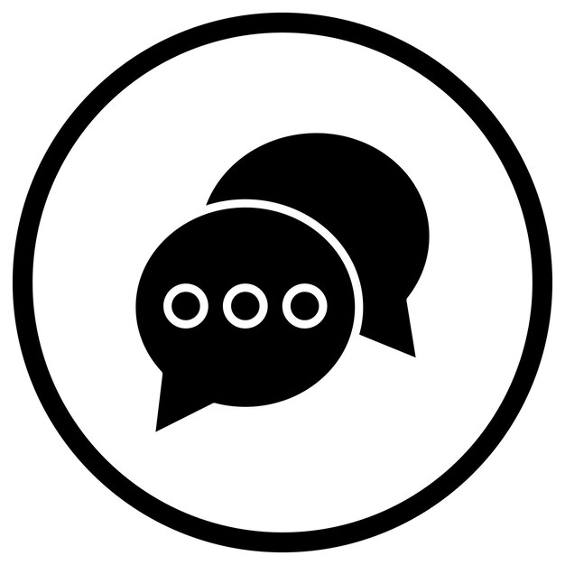 Ilustración del diseño del icono vectorial del chat