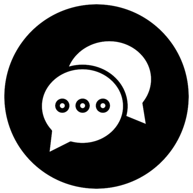Ilustración del diseño del icono vectorial del chat