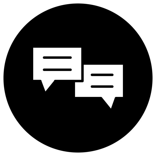 Ilustración del diseño del icono vectorial del chat