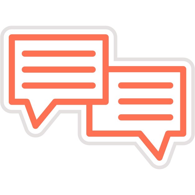 Ilustración del diseño del icono vectorial del chat