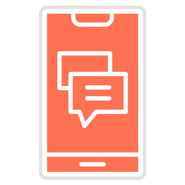 Ilustración del diseño del icono vectorial del chat