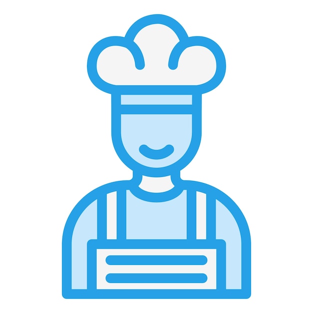 Ilustración del diseño del icono vectorial del chef masculino