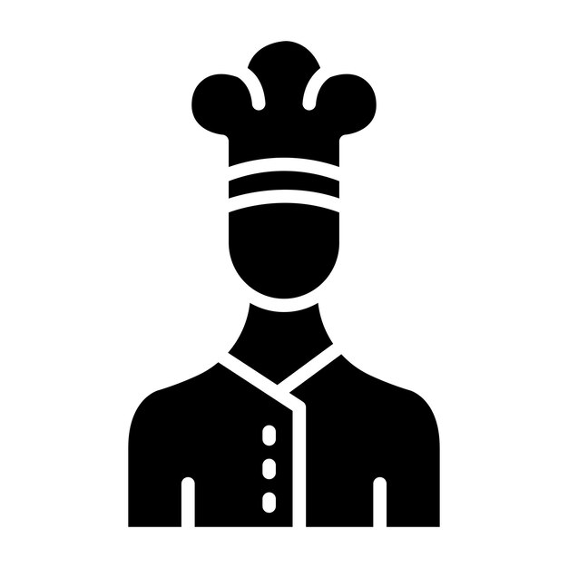 Ilustración del diseño del icono vectorial del chef