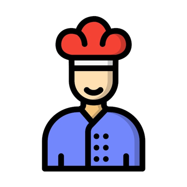 Ilustración del diseño del icono vectorial del chef