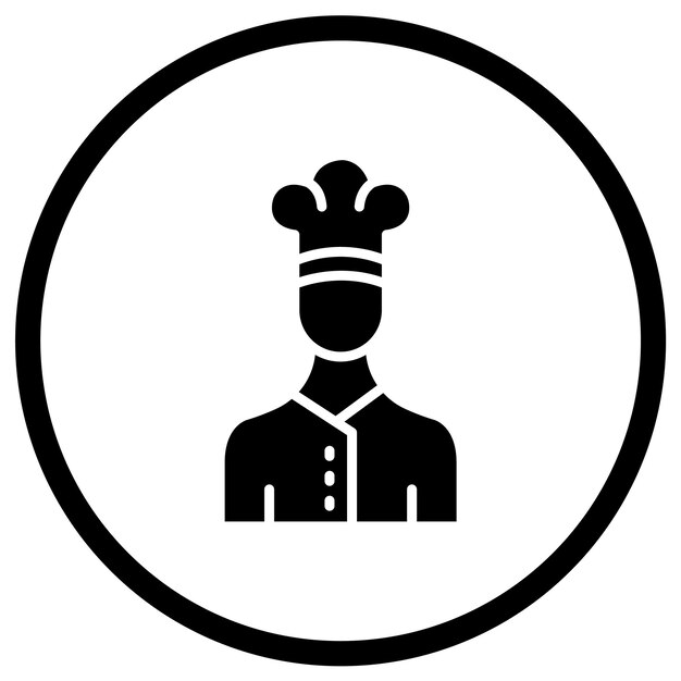 Ilustración del diseño del icono vectorial del chef
