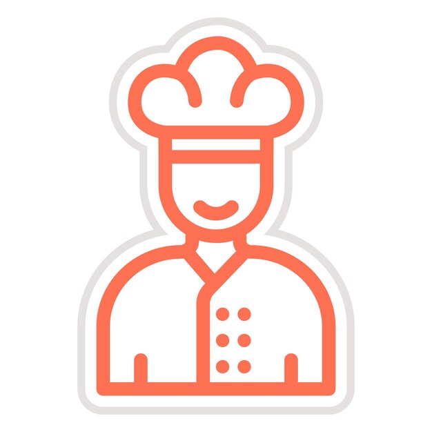 Ilustración del diseño del icono vectorial del chef