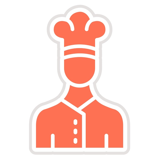 Ilustración del diseño del icono vectorial del chef