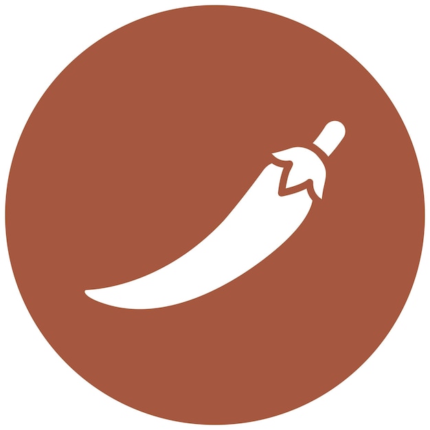 Ilustración del diseño del icono vectorial del chile