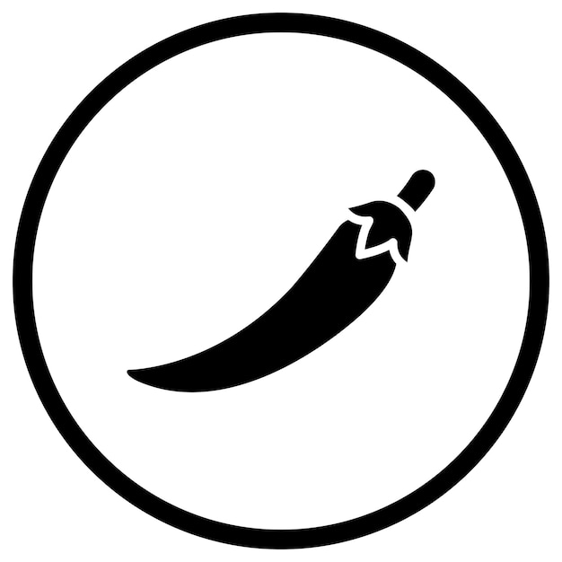 Ilustración del diseño del icono vectorial del chile
