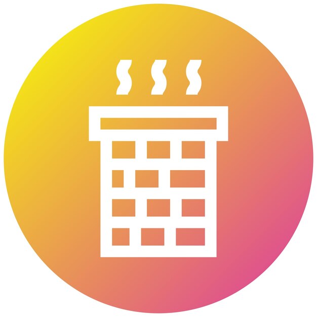 Ilustración del diseño del icono vectorial de las chimeneas