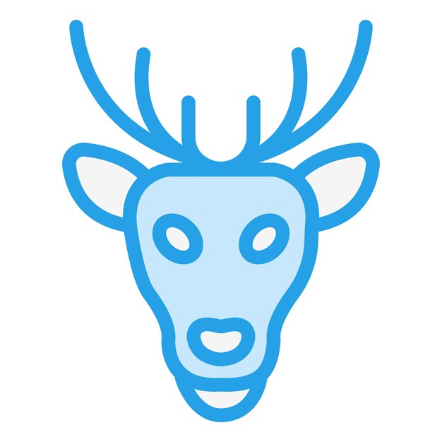Ilustración del diseño del icono vectorial del ciervo