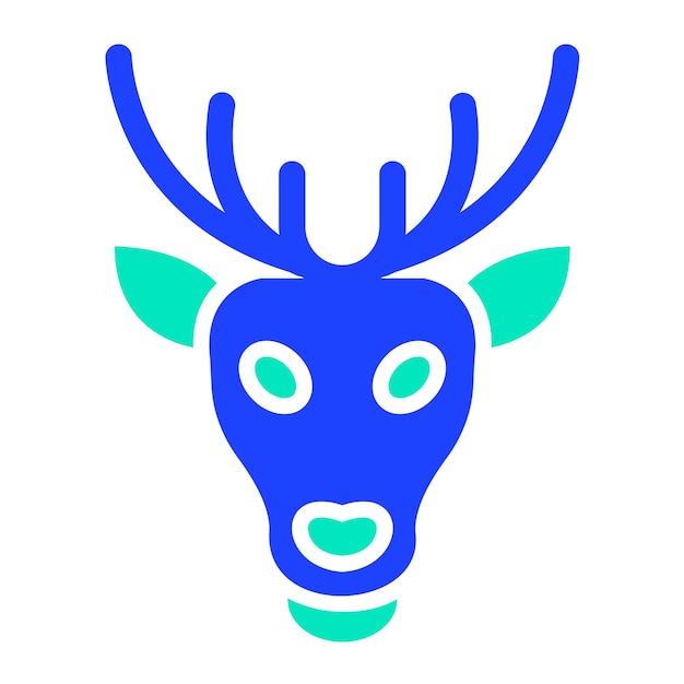 Ilustración del diseño del icono vectorial del ciervo