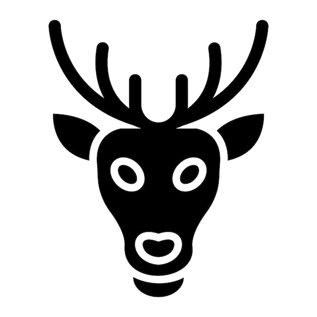 Ilustración del diseño del icono vectorial del ciervo