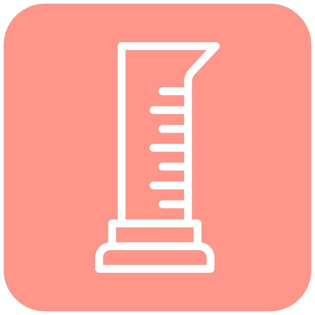 Ilustración del diseño del icono vectorial del cilindro graduado