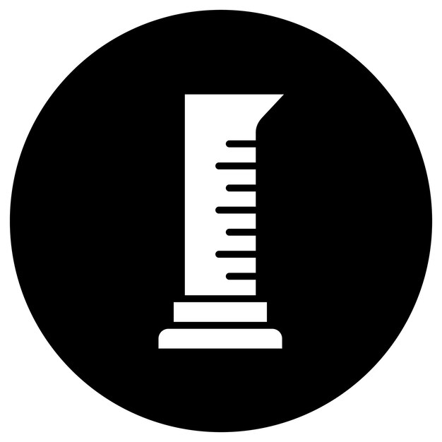 Ilustración del diseño del icono vectorial del cilindro graduado