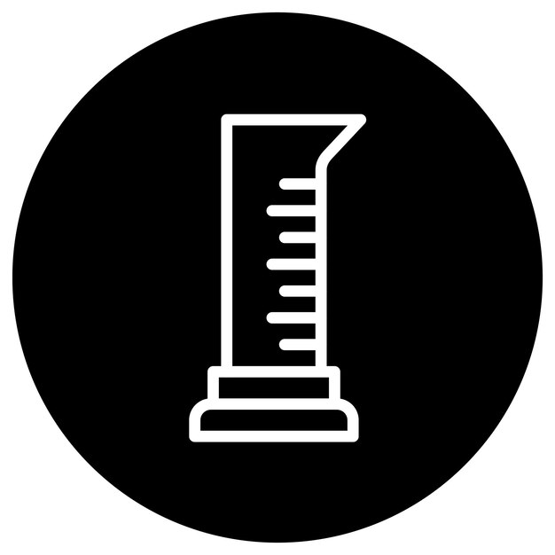 Ilustración del diseño del icono vectorial del cilindro graduado