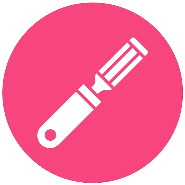 Ilustración del diseño del icono vectorial del cincel