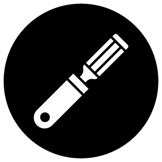 Ilustración del diseño del icono vectorial del cincel