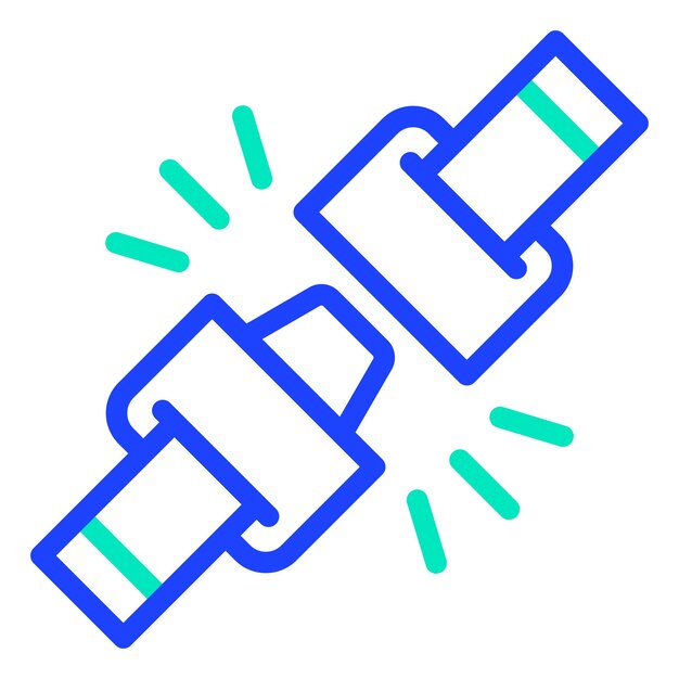 Ilustración del diseño del icono vectorial del cinturón de seguridad