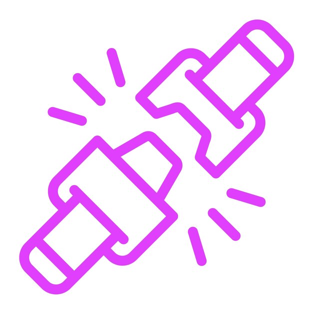 Ilustración del diseño del icono vectorial del cinturón de seguridad