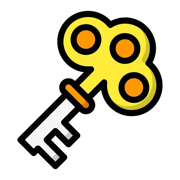 Ilustración del diseño del icono vectorial clave