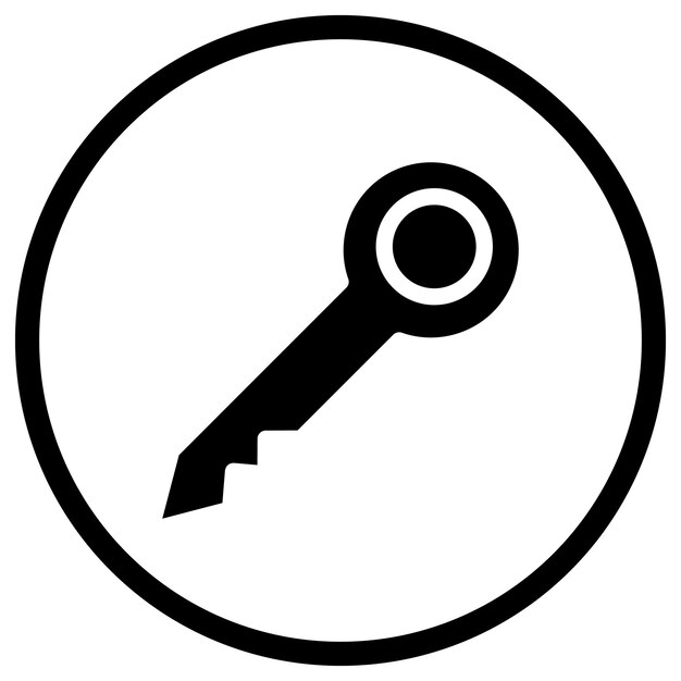 Ilustración del diseño del icono vectorial clave