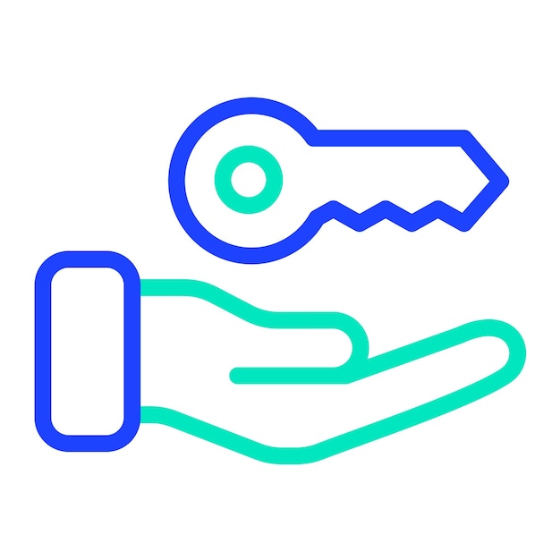 Ilustración del diseño del icono vectorial clave